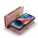 CaseMe 2-i-1 Lommebok deksel iPhone 14 rosa thumbnail