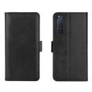 Lommebok deksel Premium for Sony Xperia 5 II svart thumbnail
