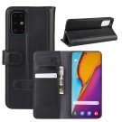 Lommebok deksel ekte Lær for Samsung Galaxy S20+ plus svart thumbnail