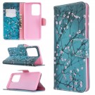 Lommebok deksel for Samsung Galaxy S20 Ultra 5G - Rosa blomster thumbnail