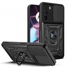 Tech-Flex TPU + PC Deksel med magnetisk Ring Grep Motorola Edge 30 pro 5G svart thumbnail