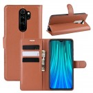 Lommebok deksel til Xiaomi Redmi Note 8 Pro brun thumbnail