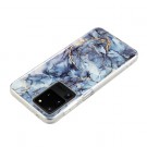 Fashion TPU Deksel for Samsung Galaxy S20 Ultra - Blå Marmor thumbnail
