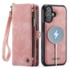 CaseMe 2-i-1 Lommebok deksel iPhone 17 rosa thumbnail