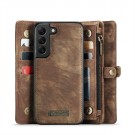 CaseMe 2-i-1 Lommebok deksel Samsung Galaxy S22+ plus 5G brun thumbnail