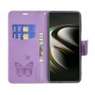 Lommebok deksel til Samsung Galaxy S22+ plus 5G - Lilla Butterfly thumbnail