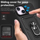 Tech-Flex TPU + PC Deksel med Ring Grep iPhone 15 svart thumbnail