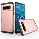 Hybrid TPU + PC Deksel plass til kort Samsung Galaxy S10 Roségull thumbnail
