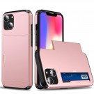 Hybrid TPU + PC Deksel plass til kort iPhone 14 Roségull thumbnail