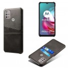 Tech-Flex TPU Deksel med PU-lær plass til kort Motorola Moto G30/G20/G10 svart thumbnail