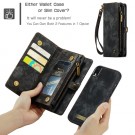 CaseMe 2-i-1 Lommebok deksel iPhone XR svart thumbnail