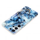 Fashion TPU Deksel for Samsung Galaxy S24 Ultra 5G - Blå Marmor thumbnail