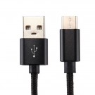 Universal 2M USB-A - USB-C kabel 10W svart thumbnail