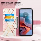 Lommebok deksel for Motorola Moto G34 5G - Marmor mønster thumbnail