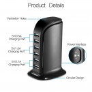 6-Port Rask Bordlader med USB-A 30W - svart thumbnail
