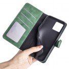 Lommebok deksel Stitching for Motorola Moto G84 5G grønn / svart thumbnail