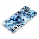Fashion TPU Deksel for Samsung Galaxy S26+ Plus 5G - Blå Marmor thumbnail