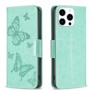 Lommebok deksel til iPhone 14 Pro - Grønn Butterfly thumbnail