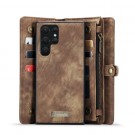 CaseMe 2-i-1 Lommebok deksel Galaxy Samsung S22 Ultra 5G brun thumbnail