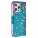 Lommebok deksel for iPhone 13 Pro - Rosa blomster thumbnail