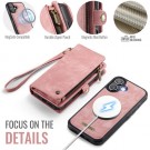 CaseMe 2-i-1 Lommebok deksel iPhone 17 rosa thumbnail