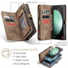 CaseMe 2-i-1 Lommebok deksel Samsung Galaxy S23 FE 5G brun thumbnail