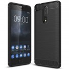 Tech-Flex TPU Deksel Carbon Nokia 8 svart thumbnail