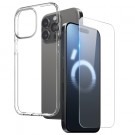 NORTHJO 2-i-1 TPU deksel og herdet glass skjermbeskytter iPhone 16 Pro thumbnail