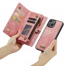 CaseMe 2-i-1 Lommebok deksel iPhone 14 rosa thumbnail