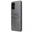 Fierre Shann TPU Deksel med PU-lær plass til kort Galaxy S20 svart thumbnail