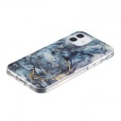 Fashion TPU Deksel for iPhone 12 Mini - blå Marmor thumbnail