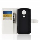 Lommebok deksel for Motorola Moto E5 Plus hvit thumbnail