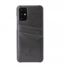 Fierre Shann TPU Deksel med PU-lær plass til kort Galaxy S20+ plus svart thumbnail