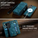 CaseMe 2-i-1 Lommebok deksel Samsung Galaxy S26 5G blå thumbnail
