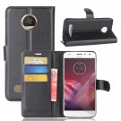 Lommebok deksel for Motorola Moto Z2 Play/Z2 Force svart thumbnail