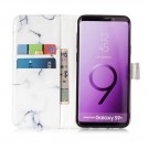 Lommebok deksel for Samsung Galaxy S9 Plus hvit marmor thumbnail