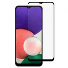 Herdet glass 3D skjermbeskytter Galaxy A22 5G svart kant thumbnail