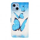 Lommebok deksel til iPhone 15 - blue Butterfly thumbnail