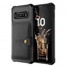 Hybrid TPU + PC Deksel med kortlomme Galaxy S10 svart thumbnail