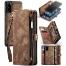 CaseMe 2-i-1 Lommebok deksel Samsung Galaxy S20 brun thumbnail