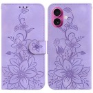 Lommebok deksel til iPhone 17 - Lilla Blomster thumbnail