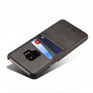 Suteni TPU Deksel med PU-lær plass til kort Samsung Galaxy S9 svart thumbnail
