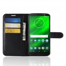 Lommebok deksel for Motorola Moto G6 Plus svart thumbnail