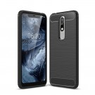 Tech-Flex TPU Deksel Carbon Nokia 5.1 Plus (2018) svart thumbnail