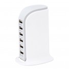 6-Port Rask Bordlader med USB-A 30W - hvit thumbnail