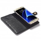 DG.Ming 2-i-1 Lommebok-deksel I Lær Samsung Galaxy S7 Edge svart thumbnail