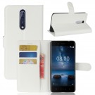 Lommebok deksel for Nokia 8 hvit thumbnail