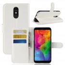 Lommebok deksel for LG Q7/LG Q7 Plus hvit thumbnail