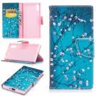 Lommebok deksel for Sony Xperia XZ / XZs - Rosa blomster thumbnail