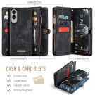 CaseMe 2-i-1 Lommebok deksel Samsung Galaxy S25 Edge 5G svart thumbnail